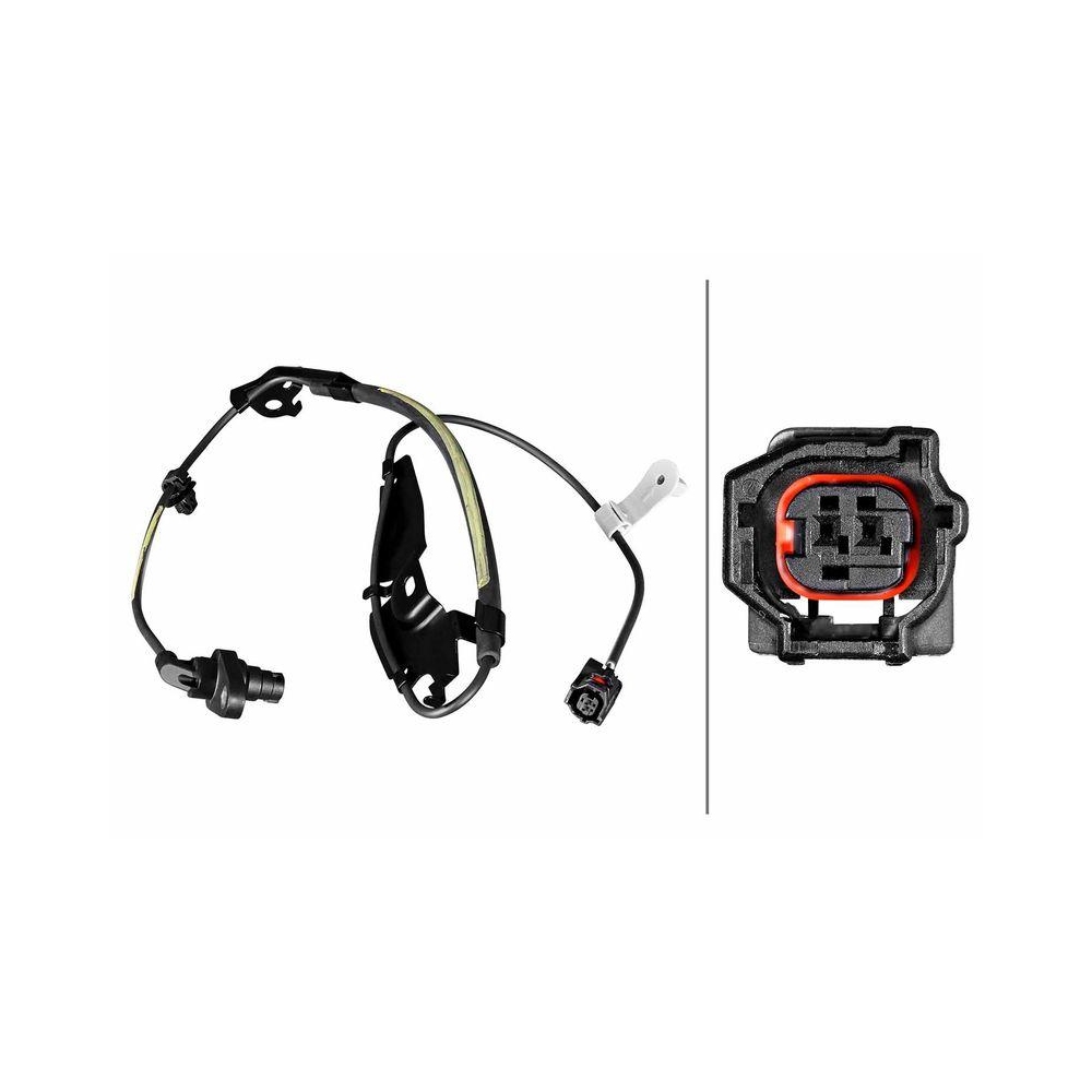 HELLA Sensor, Raddrehzahl 6PU 358 217-631 f&uuml;r TOYOTA, Vorderachse