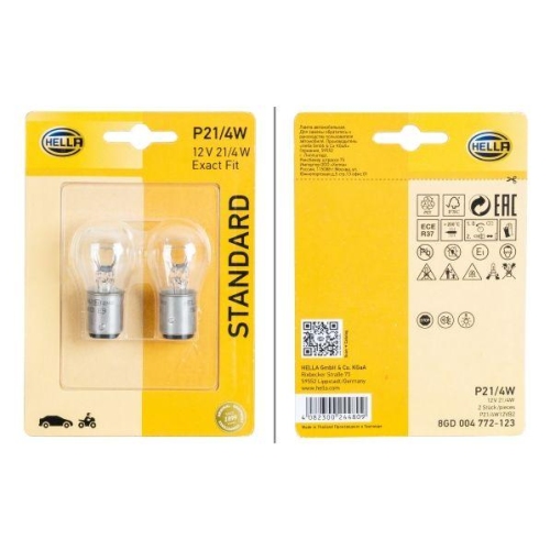 HELLA 8GD 004 772-123 Gl&uuml;hlampe, Brems-/Schlusslicht STANDARD f&uuml;r VOLVO VW VDL