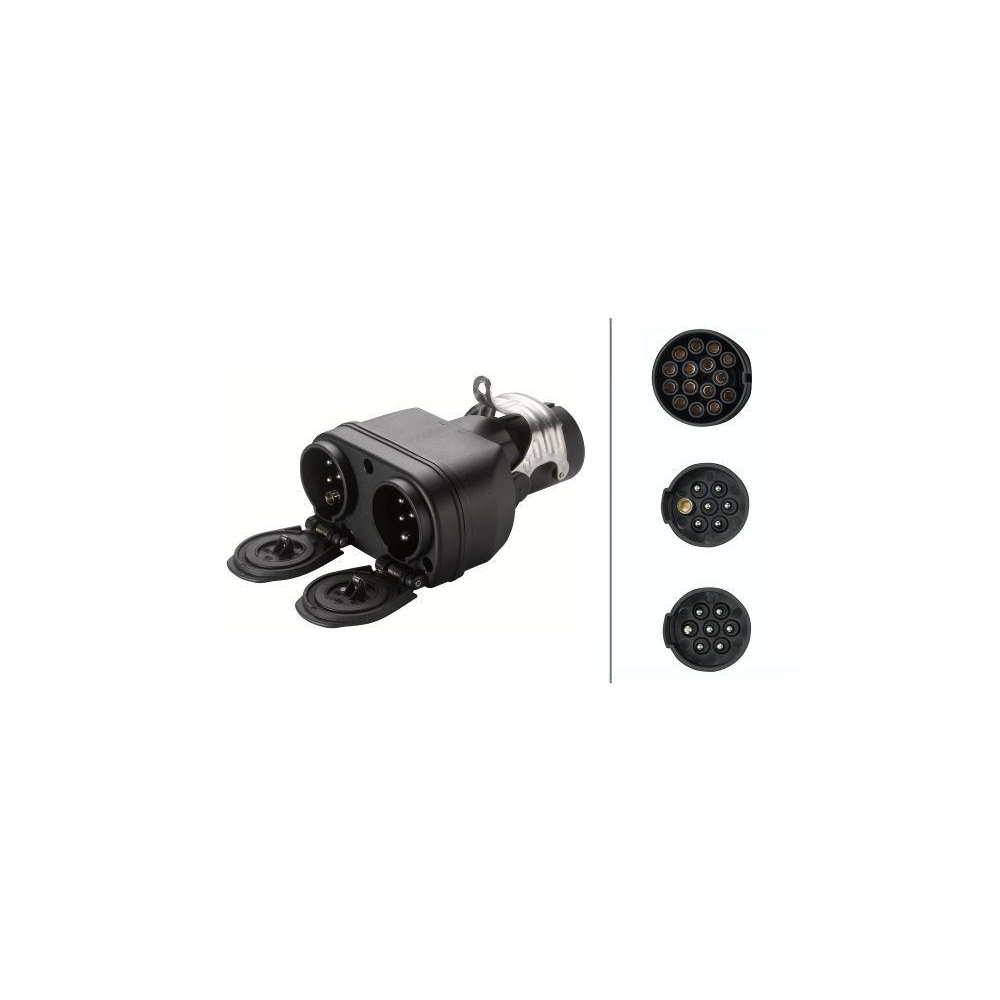 HELLA Adapter, Steckdose 8JA 005 952-061 für MERCEDES-BENZ SCANIA JAEGER WEIRO
