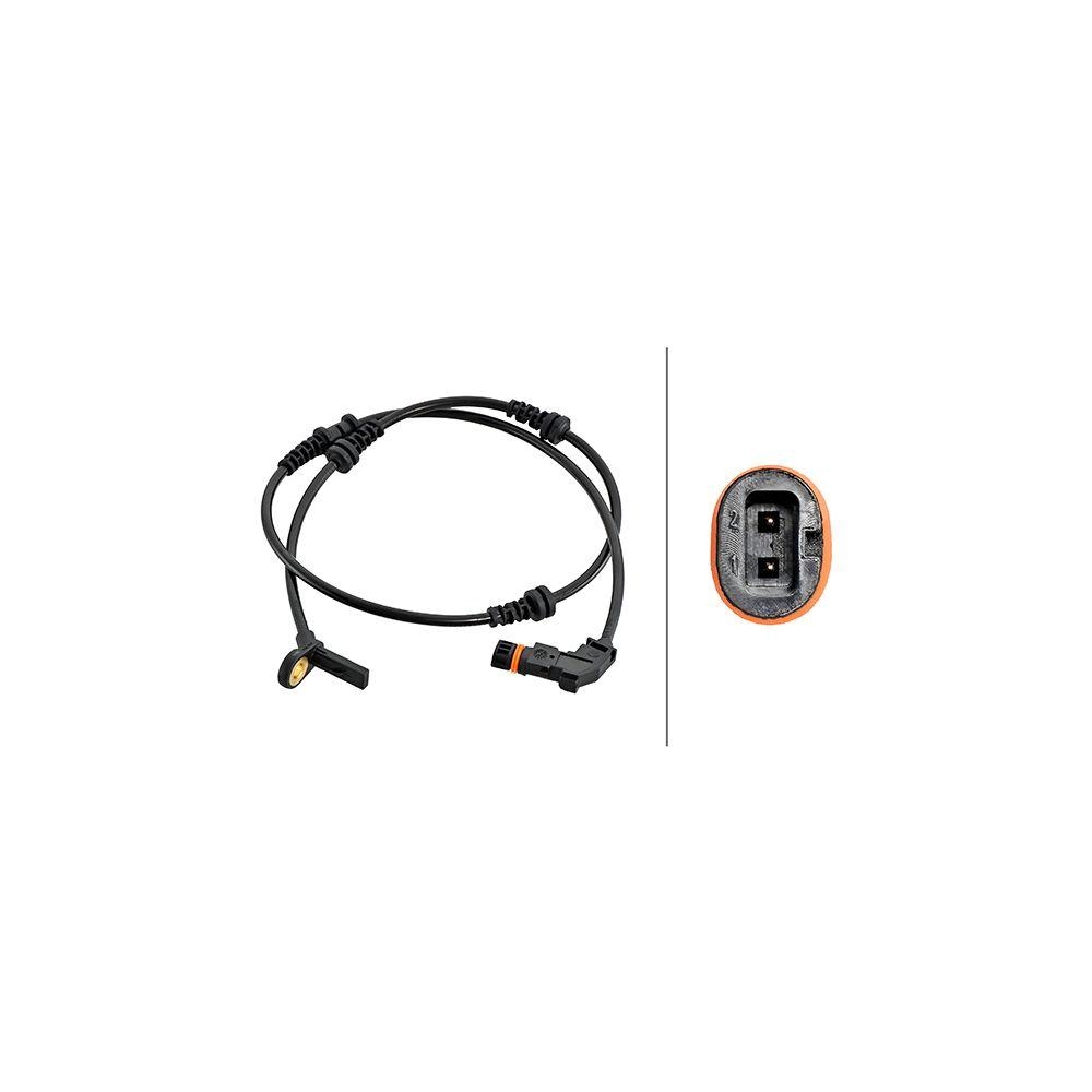 HELLA Sensor, Raddrehzahl 6PU 230 048-231 f&uuml;r MERCEDES-BENZ HITACHI, Vorderachse