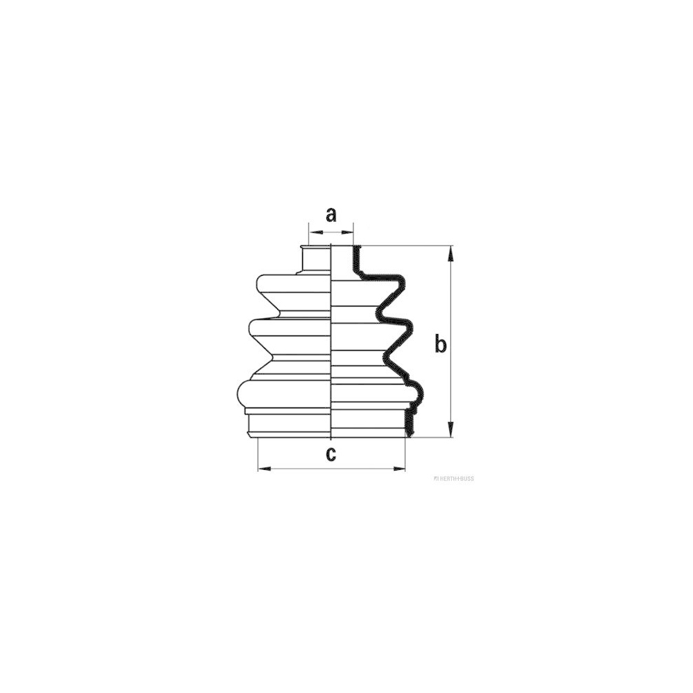 Faltenbalgsatz, Antriebswelle HERTH+BUSS JAKOPARTS J2861026 für NISSAN