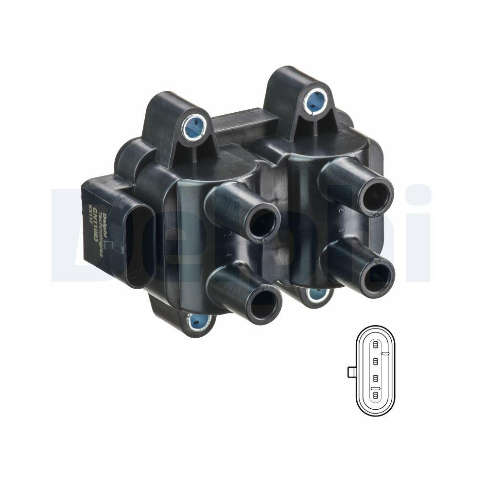 DELPHI GN11083-12B1 Z&uuml;ndspule f&uuml;r LADA RENAULT DACIA