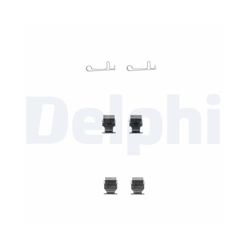 DELPHI LX0378 Zubehörsatz, Scheibenbremsbelag für, Vorderachse