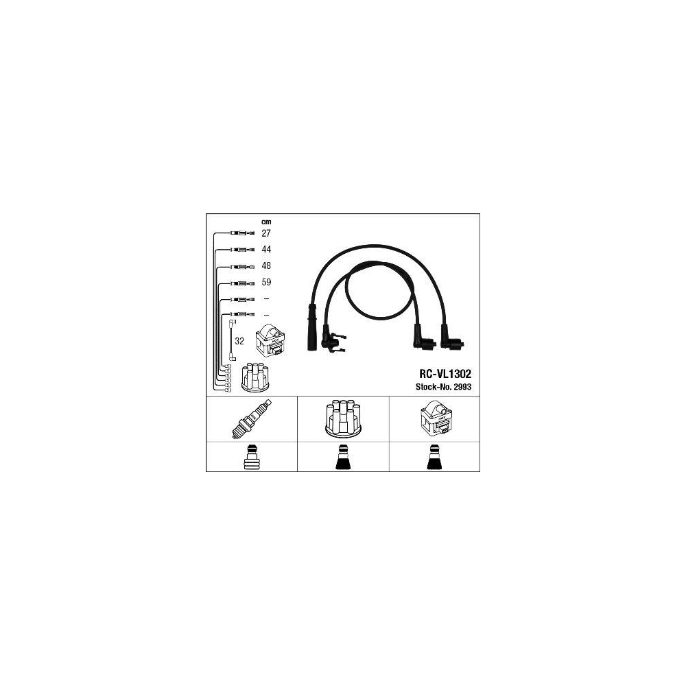 Z&uuml;ndleitungssatz NGK 2993 f&uuml;r RENAULT VOLVO DACIA