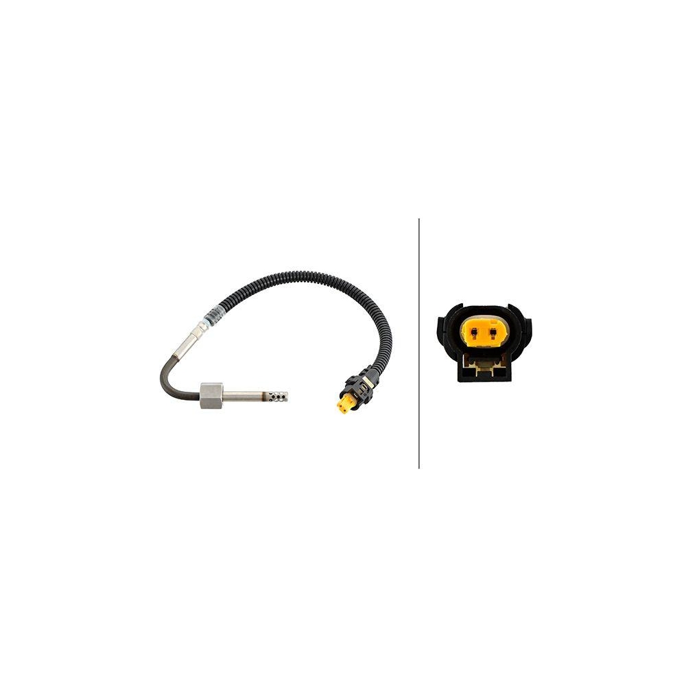 HELLA Sensor, Abgastemperatur 6PT 358 181-681 f&uuml;r MERCEDES-BENZ, vor Katalysator