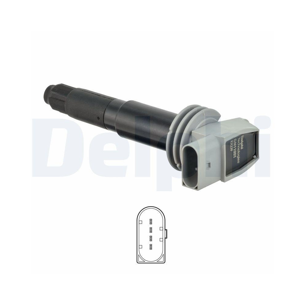 DELPHI GN11091-12B1 Zündspule für PORSCHE