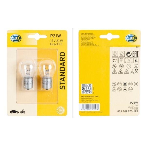 HELLA 8GA 002 073-123 Gl&uuml;hlampe, Blinkleuchte STANDARD f&uuml;r AEBI AUDI BMW DAF MAN