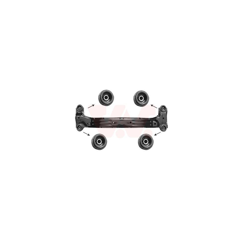 Achskörper VAN WEZEL 8257629 für HYUNDAI, Hinterachse
