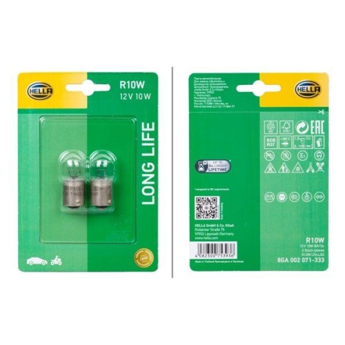HELLA 8GA 002 071-333 Gl&uuml;hlampe, Blinkleuchte LONG LIFE UP TO 3x LONGER LIFETIME