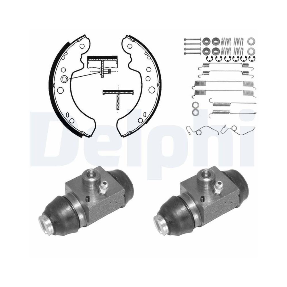 DELPHI 887 Bremsbackensatz f&uuml;r, Hinterachse
