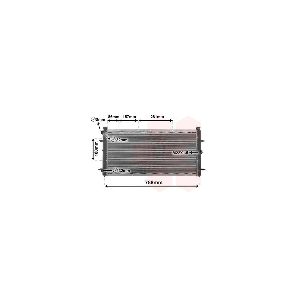 K&uuml;hler, Motork&uuml;hlung VAN WEZEL 58002114 f&uuml;r VW, f&uuml;r Fahrzeuge mit Klimaanlage