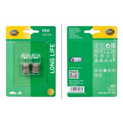 HELLA 8GA 002 071-353 Gl&uuml;hlampe, Blinkleuchte LONG LIFE UP TO 3x LONGER LIFETIME