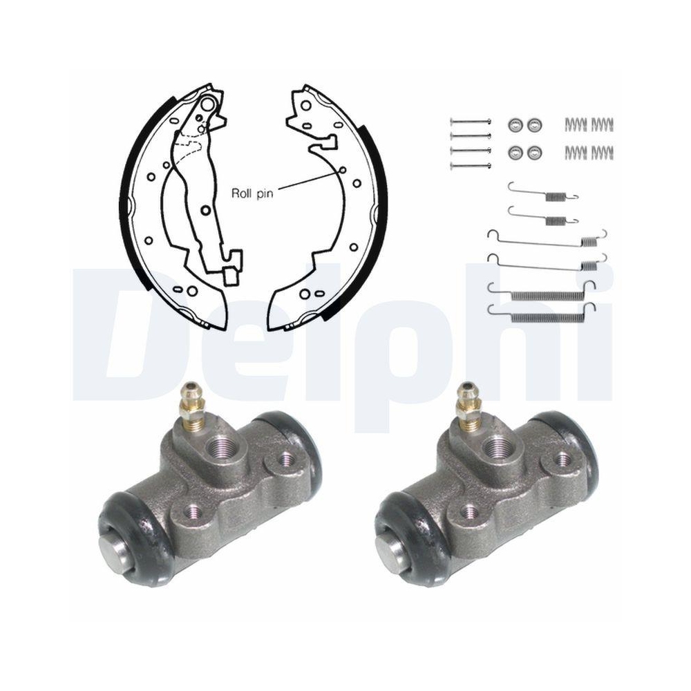 DELPHI KP638 Bremsbackensatz f&uuml;r CITRO&Euml;N PEUGEOT, Hinterachse