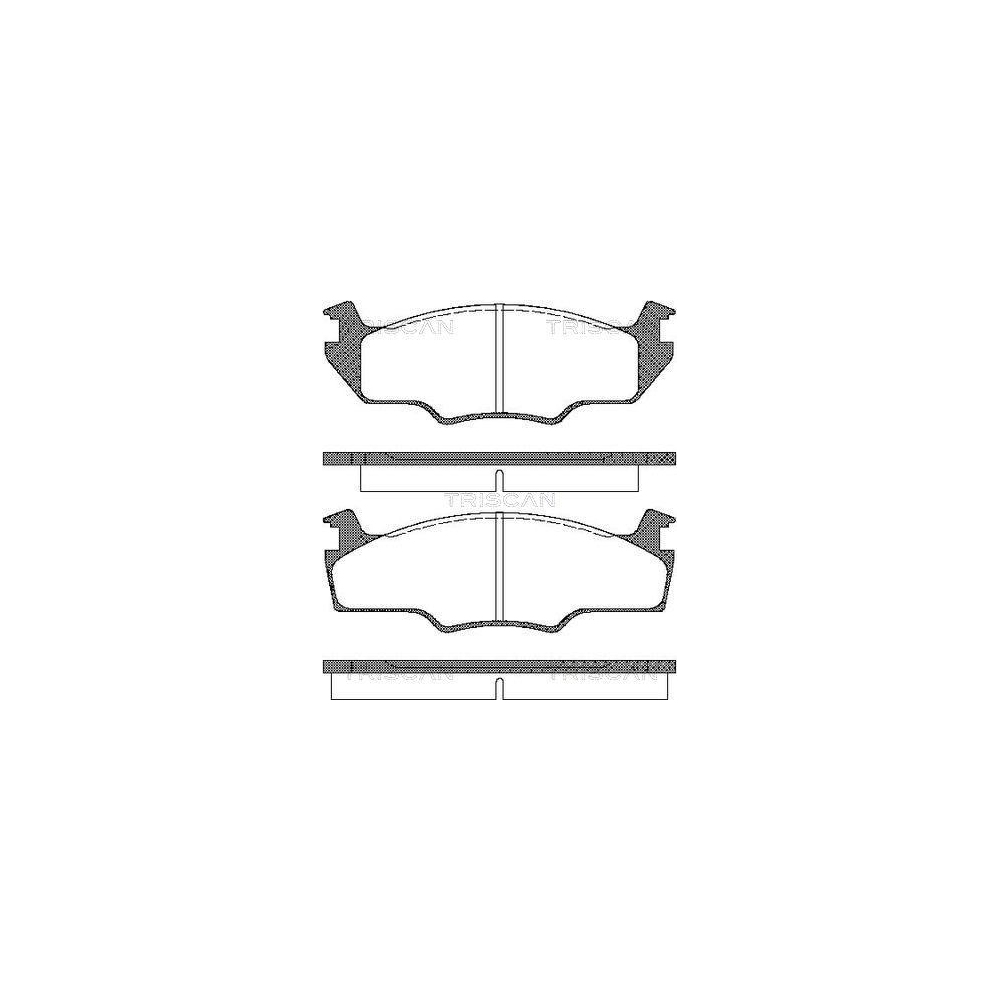 Bremsbelagsatz, Scheibenbremse TRISCAN 8110 29102 f&uuml;r VW, Vorderachse