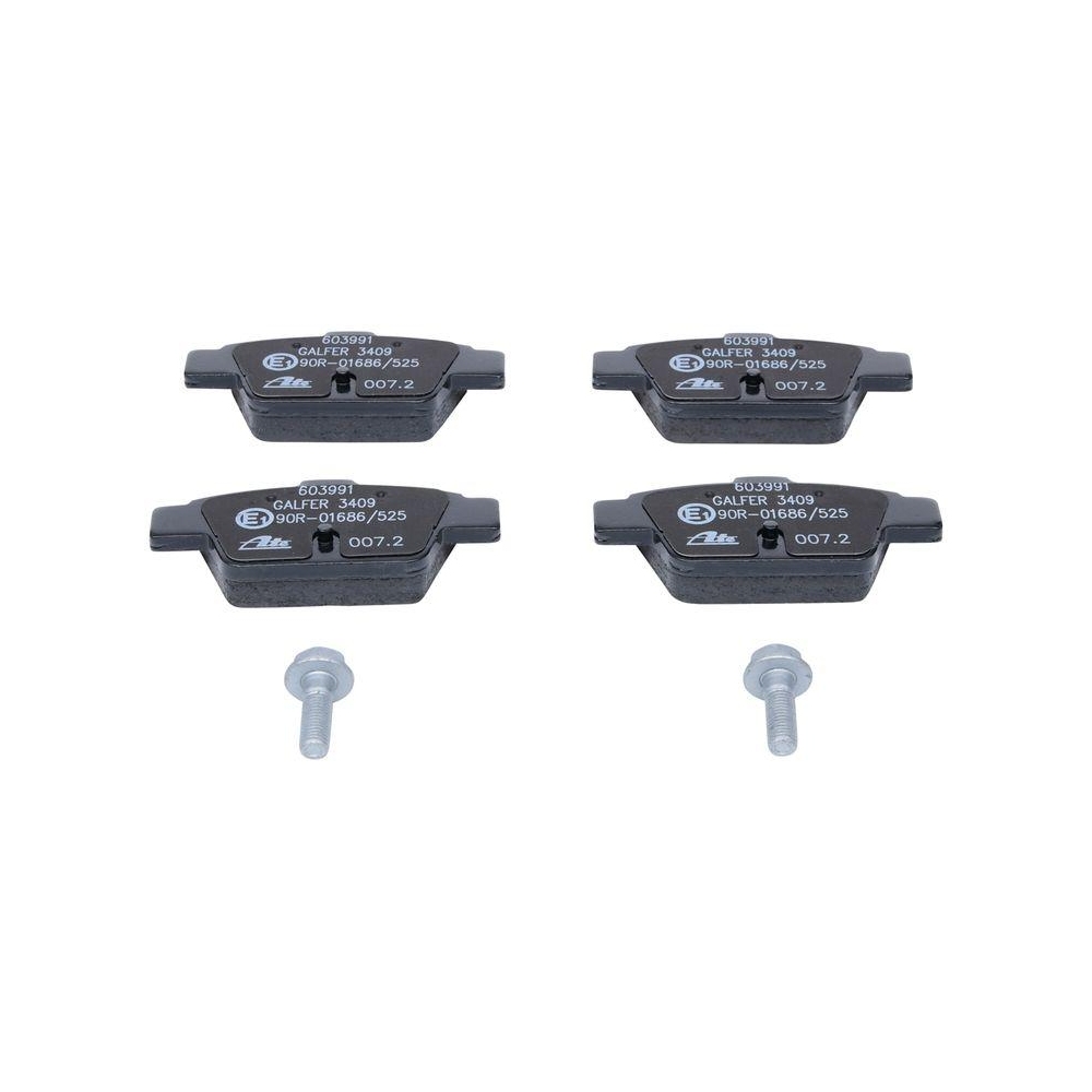 Bremsbelagsatz, Scheibenbremse ATE 13.0460-3991.2 f&uuml;r FIAT, Hinterachse