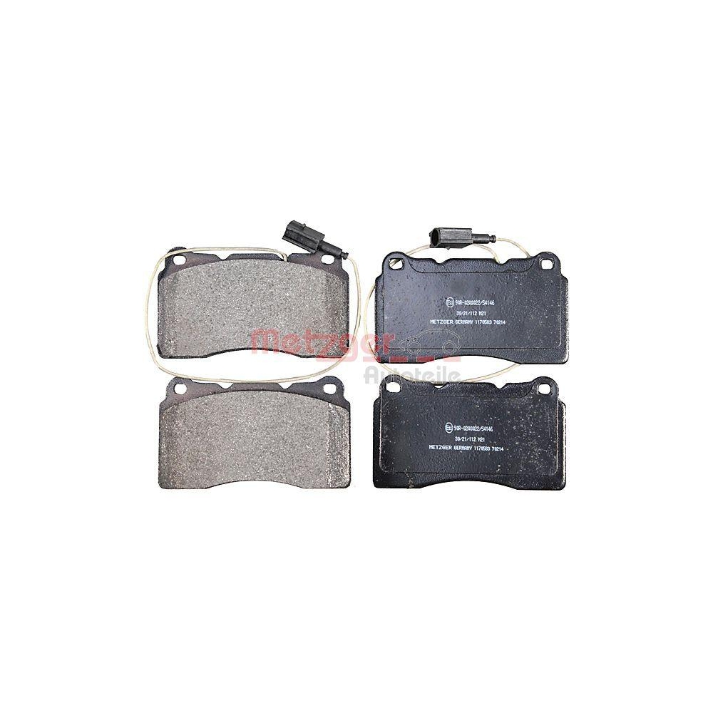 Bremsbelagsatz, Scheibenbremse METZGER 1170583 f&uuml;r ALFA ROMEO, Vorderachse