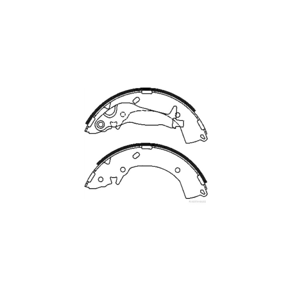 Bremsbackensatz HERTH+BUSS JAKOPARTS J3500524 f&uuml;r HYUNDAI KIA, Hinterachse