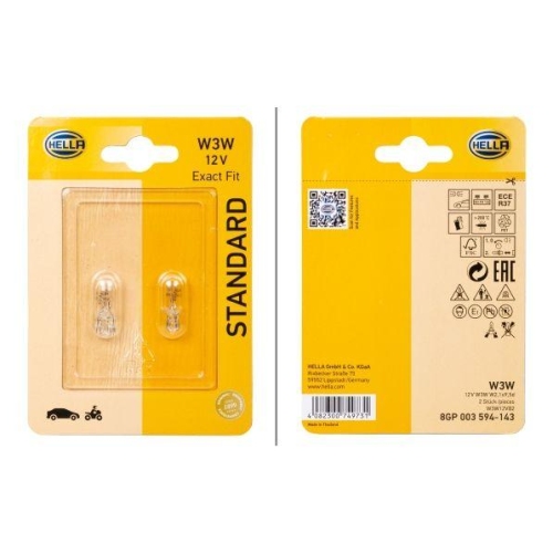 HELLA 8GP 003 594-143 Gl&uuml;hlampe, Blinkleuchte STANDARD f&uuml;r AEBI BMW DAF VW O&K