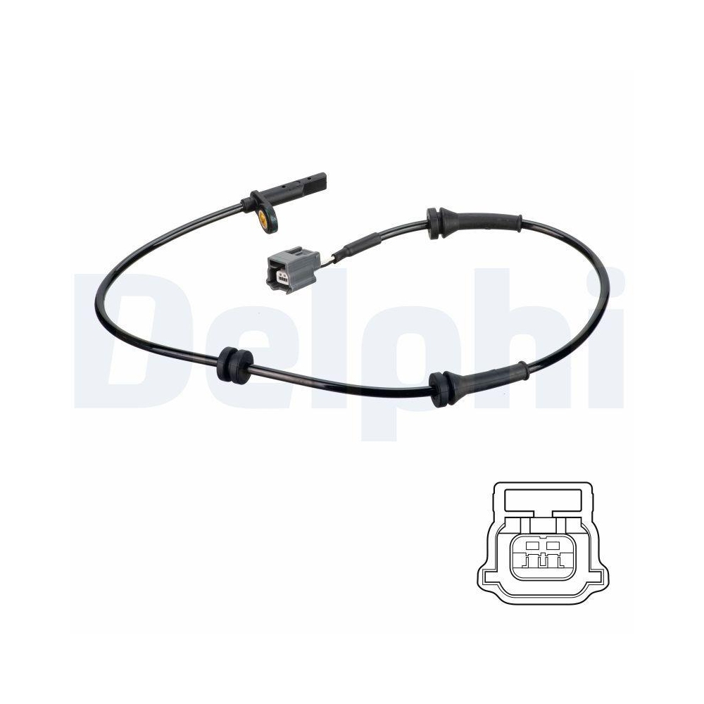 DELPHI SS20796 Sensor, Raddrehzahl f&uuml;r NISSAN RENAULT, Vorderachse