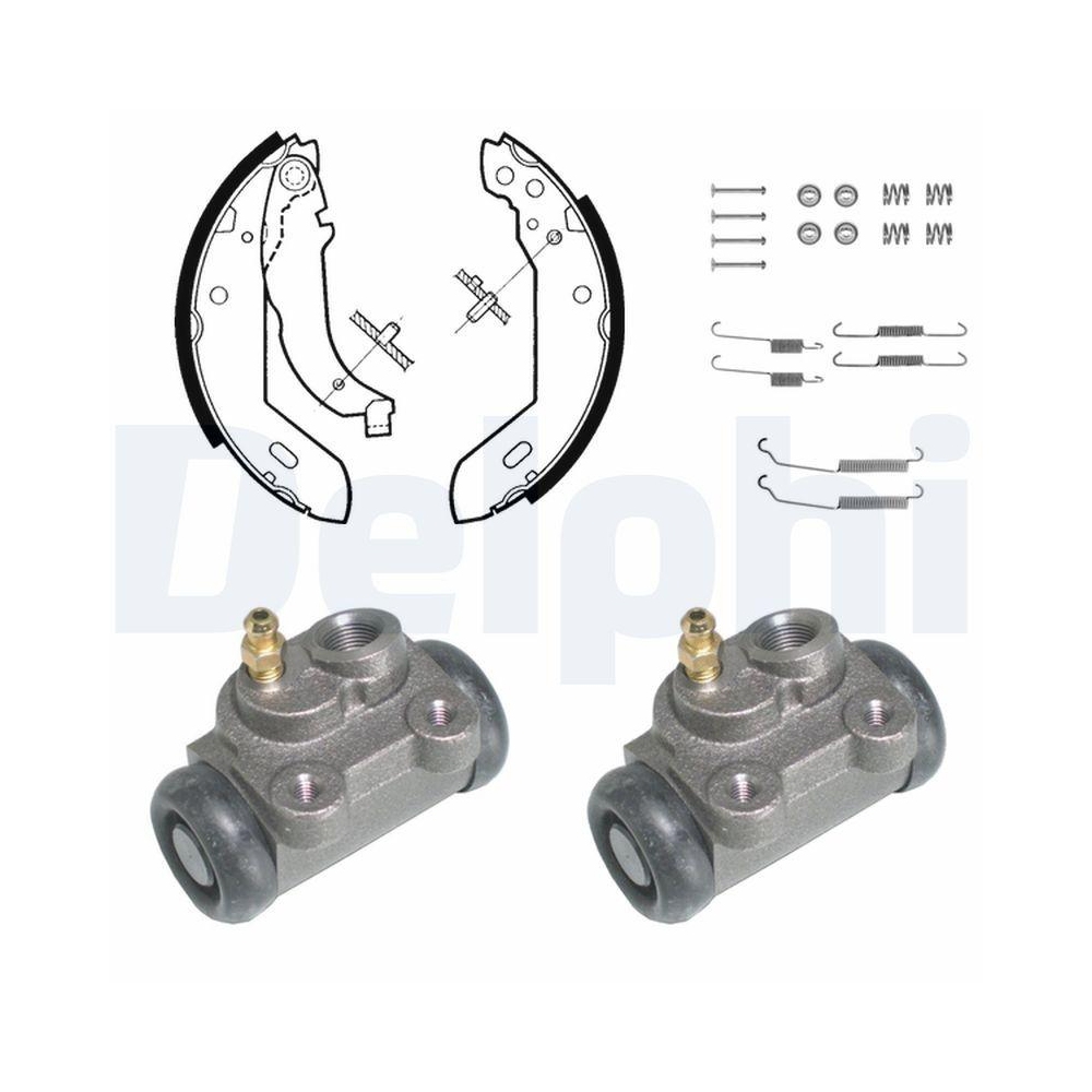 DELPHI KP650 Bremsbackensatz f&uuml;r PEUGEOT, Hinterachse