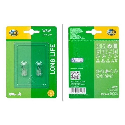 HELLA 8GP 003 594-163 Gl&uuml;hlampe, Blink-/Begrenzungsleuchte f&uuml;r