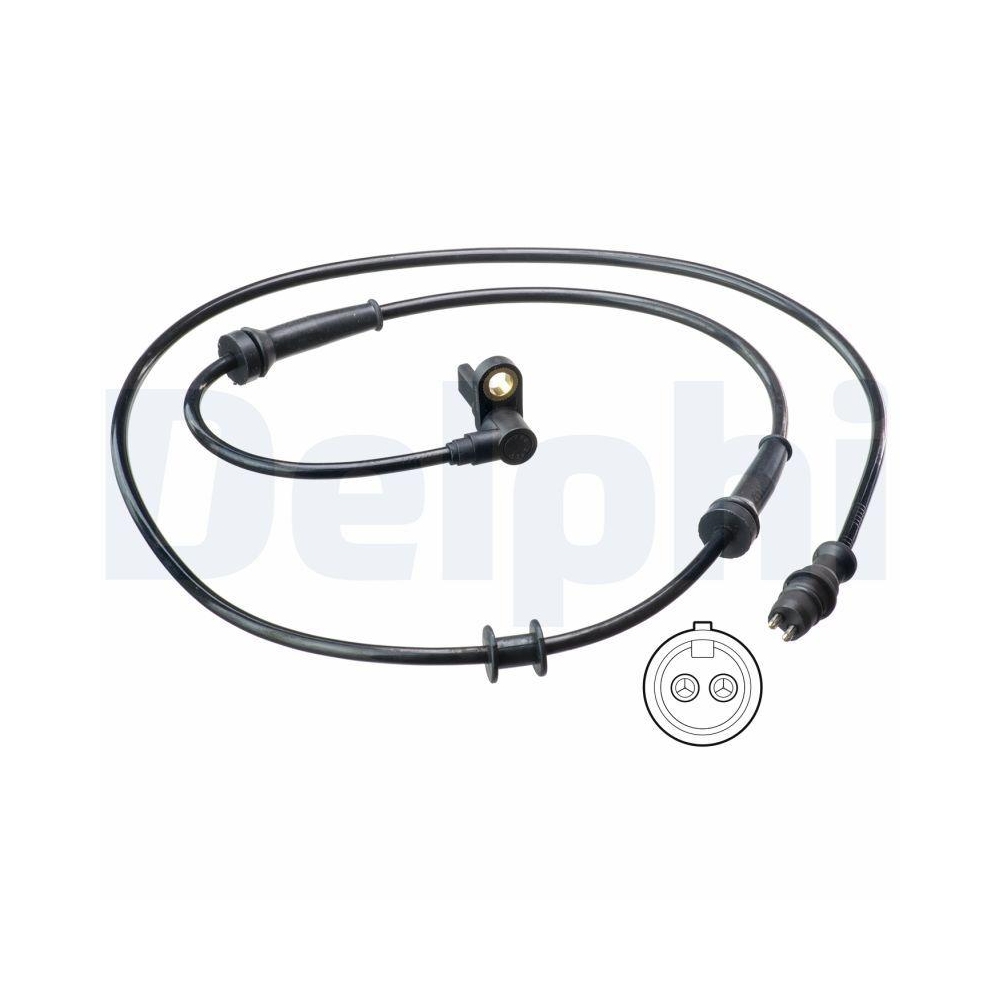 DELPHI SS20625 Sensor, Raddrehzahl für ALFA ROMEO FIAT LANCIA, Vorderachse links