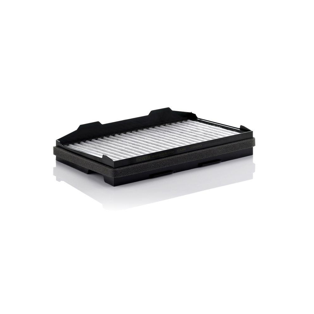 Filter, Innenraumluft MANN-FILTER CUK 3220 f&uuml;r SAAB, hinter dem Handschuhfach
