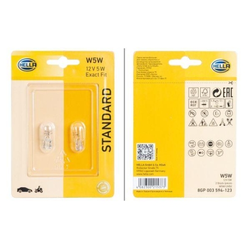 HELLA 8GP 003 594-123 Gl&uuml;hlampe, Blink-/Begrenzungsleuchte STANDARD f&uuml;r AEBI BMW