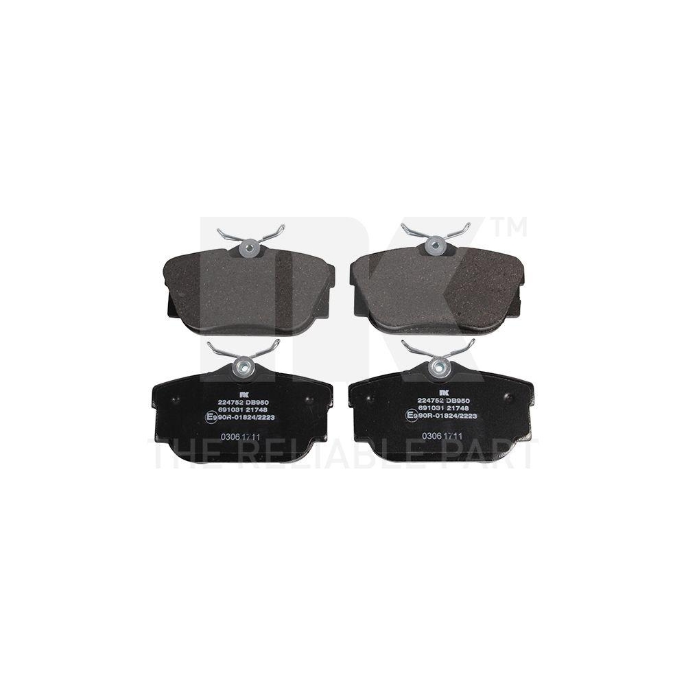 Bremsbelagsatz, Scheibenbremse NK 224752 f&uuml;r VW, Hinterachse