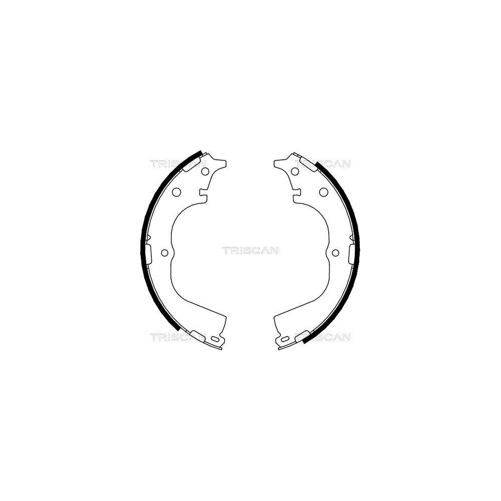 Bremsbackensatz TRISCAN 8100 13557 f&uuml;r DAIHATSU TOYOTA, Hinterachse