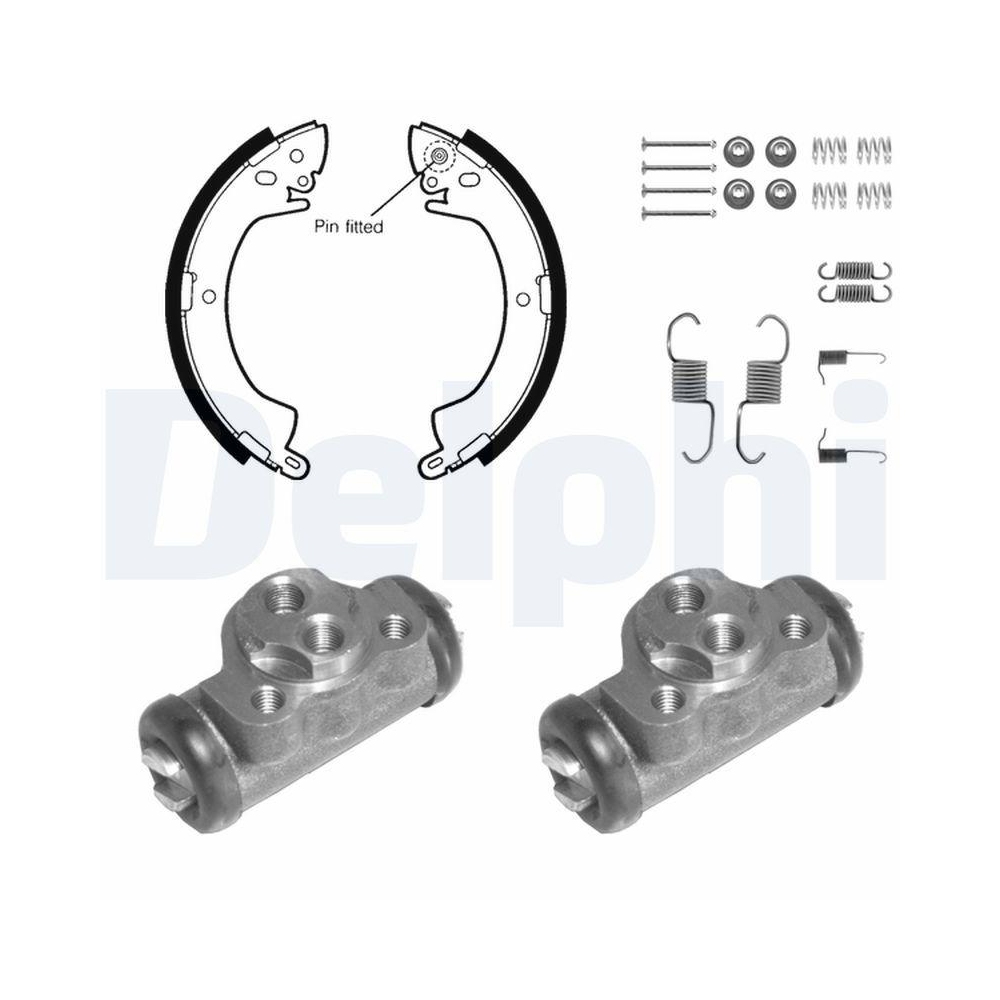 Bremsbackensatz DELPHI 970 für, Hinterachse