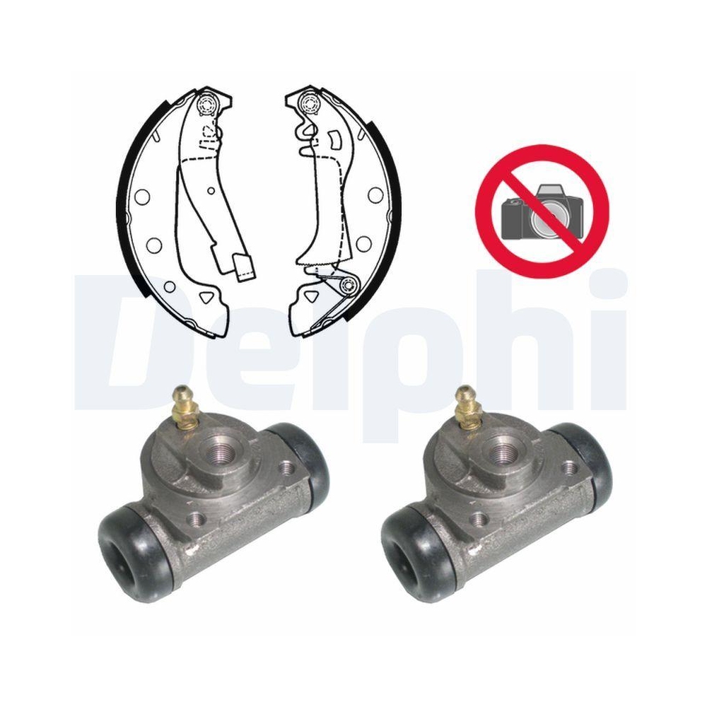 Bremsbackensatz DELPHI KP671 für RENAULT, Hinterachse