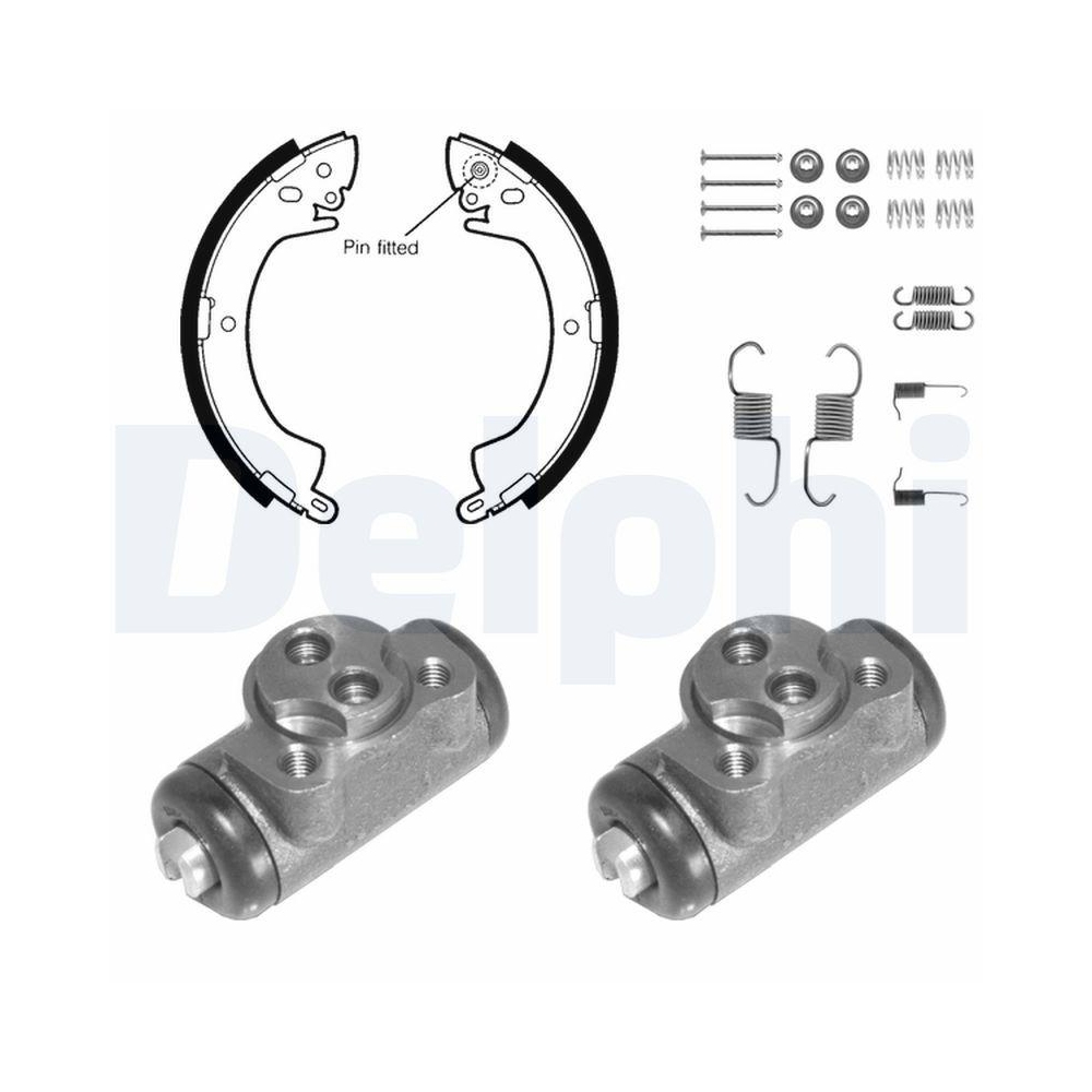 DELPHI 971 Bremsbackensatz f&uuml;r, Hinterachse