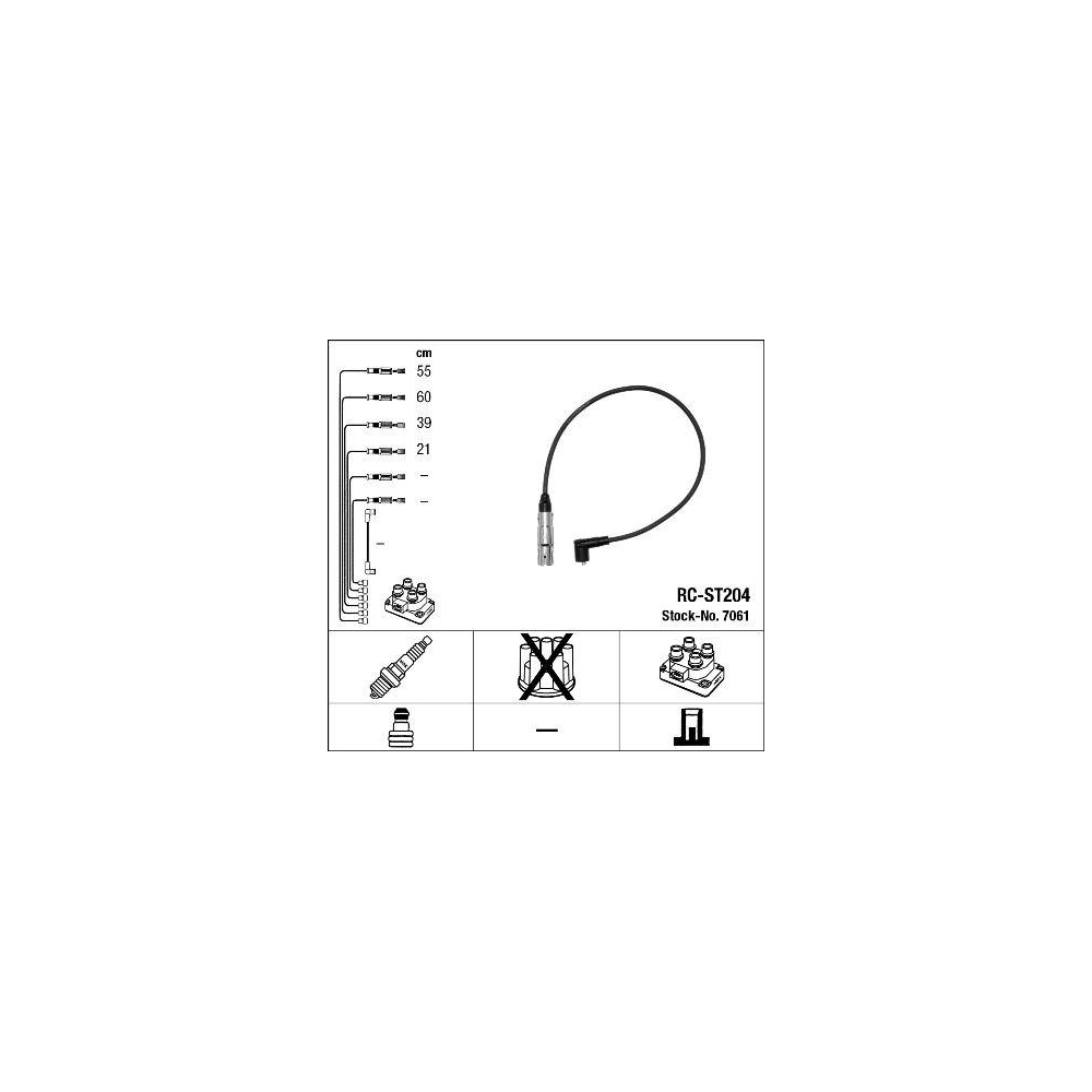 Z&uuml;ndleitungssatz NGK 7061 f&uuml;r