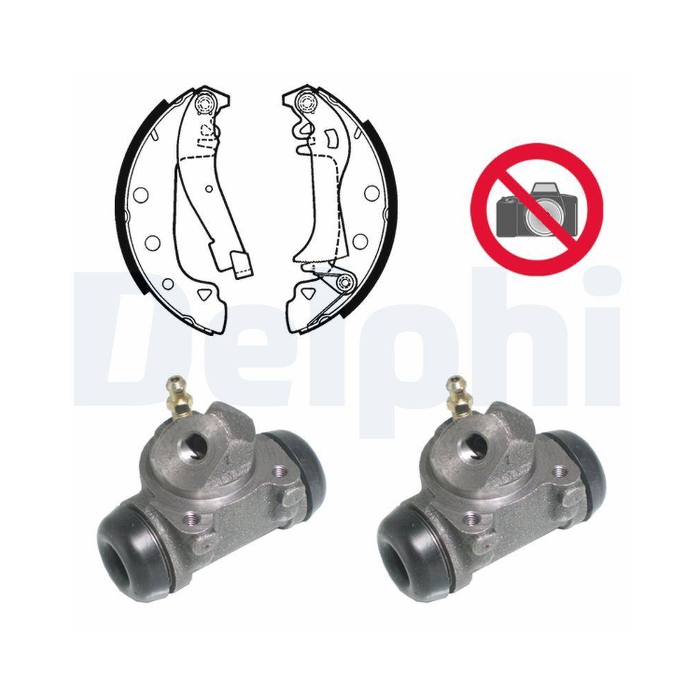 DELPHI KP676 Bremsbackensatz für RENAULT, Hinterachse