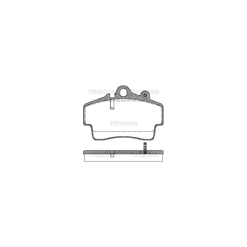 Bremsbelagsatz, Scheibenbremse TRISCAN 8110 29162 f&uuml;r PORSCHE, Hinterachse