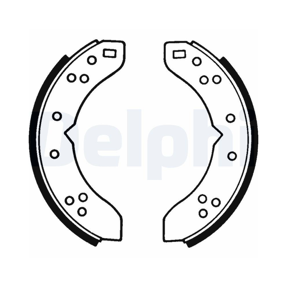 DELPHI LS1032 Bremsbackensatz f&uuml;r ROVER TRIUMPH LEYLAND DAF RELIANT, Hinterachse