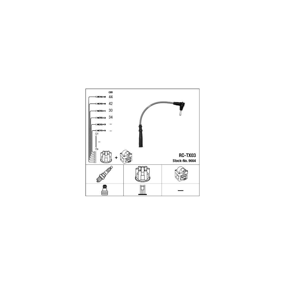 Z&uuml;ndleitungssatz NGK 9664 f&uuml;r