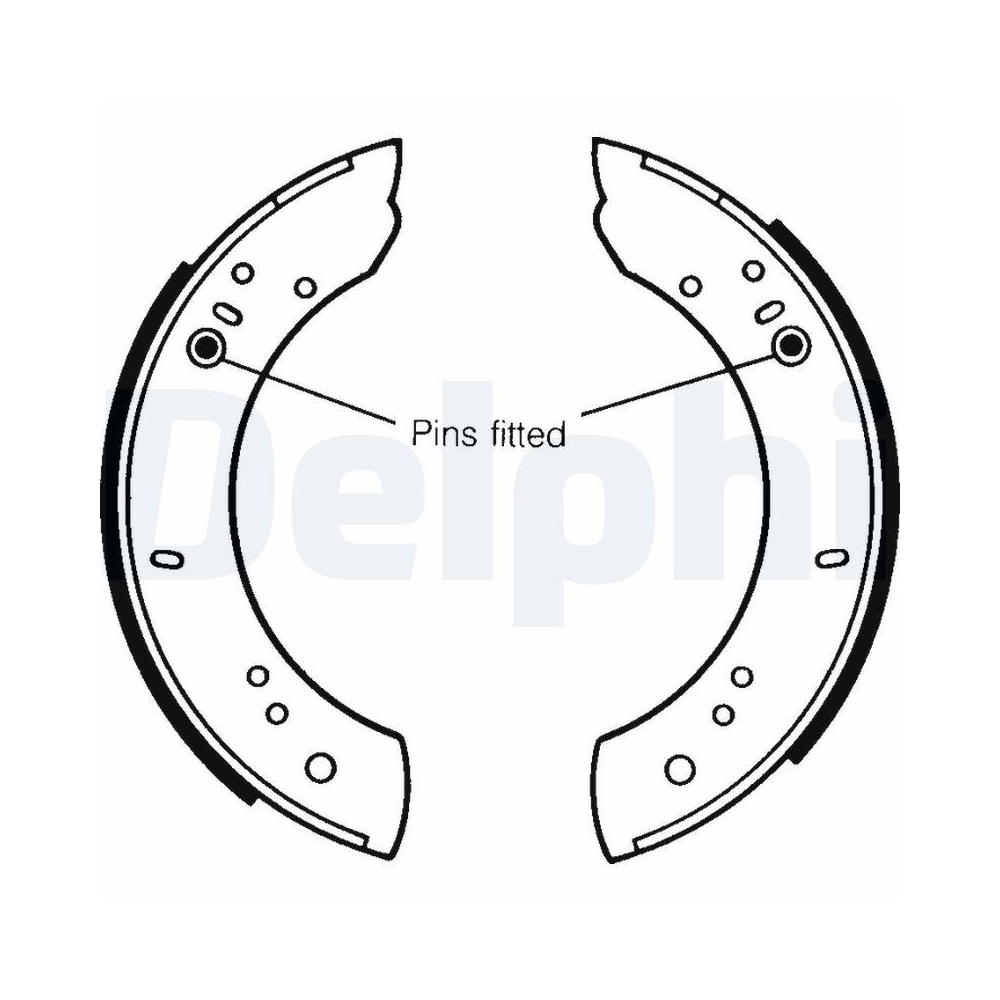 DELPHI LS1072 Bremsbackensatz f&uuml;r ROVER LEYLAND DAF LAND ROVER, Hinterachse