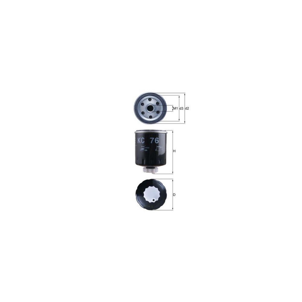 Kraftstofffilter KNECHT KC 76 f&uuml;r MITSUBISHI OPEL RENAULT VOLVO CASE IH CUMMINS