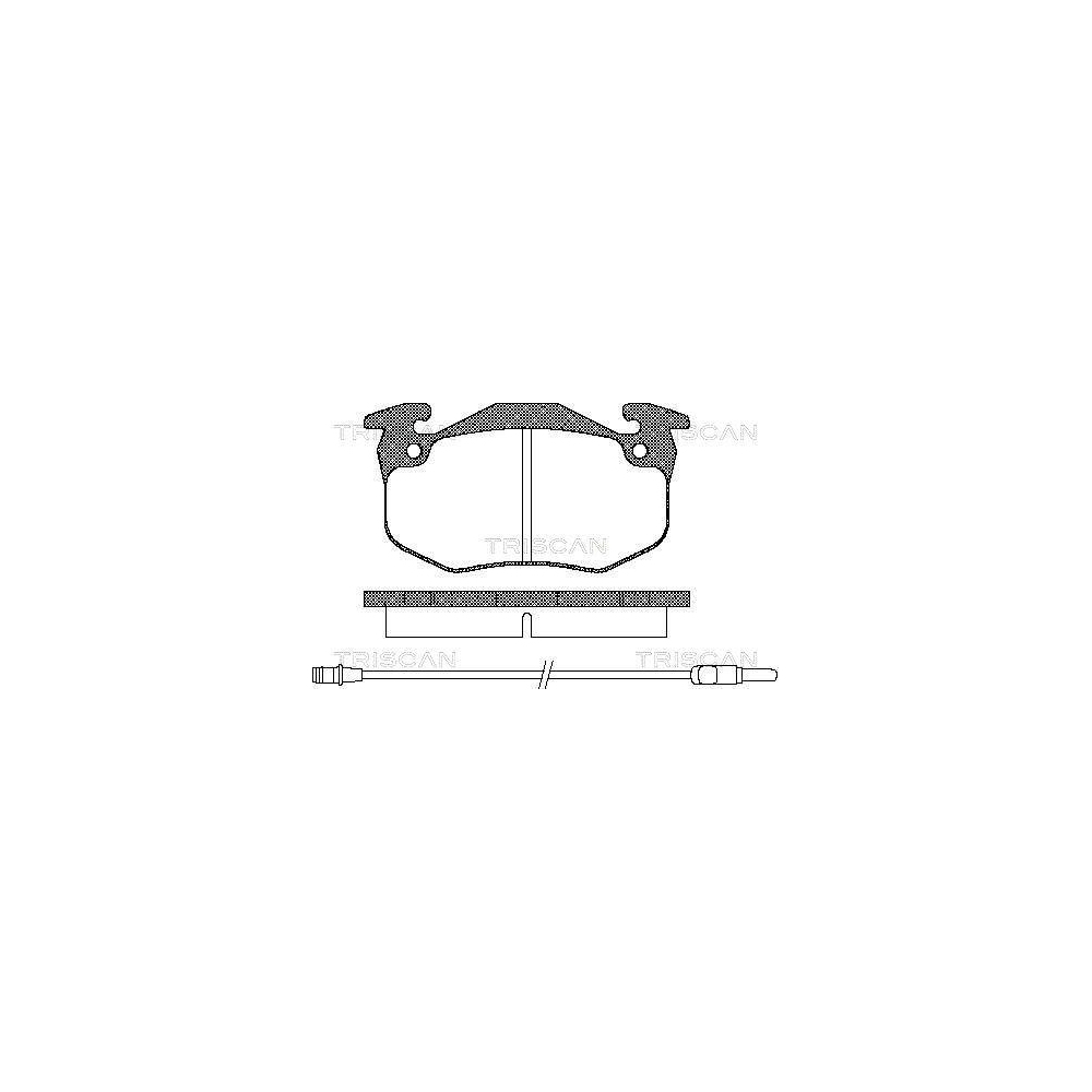 Bremsbelagsatz, Scheibenbremse TRISCAN 8110 25131 f&uuml;r RENAULT, Vorderachse