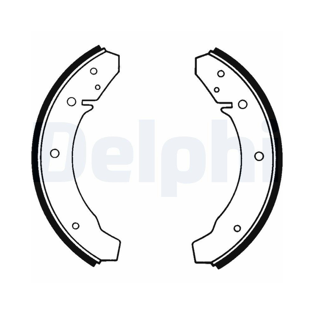 DELPHI LS1098 Bremsbackensatz f&uuml;r PORSCHE ROVER VW LEYLAND DAF, Hinterachse