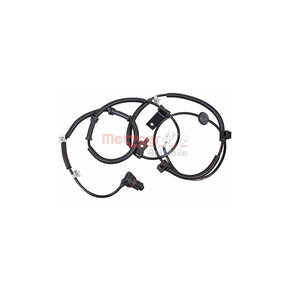 Sensor, Raddrehzahl METZGER 09001446 f&uuml;r KIA, Hinterachse links