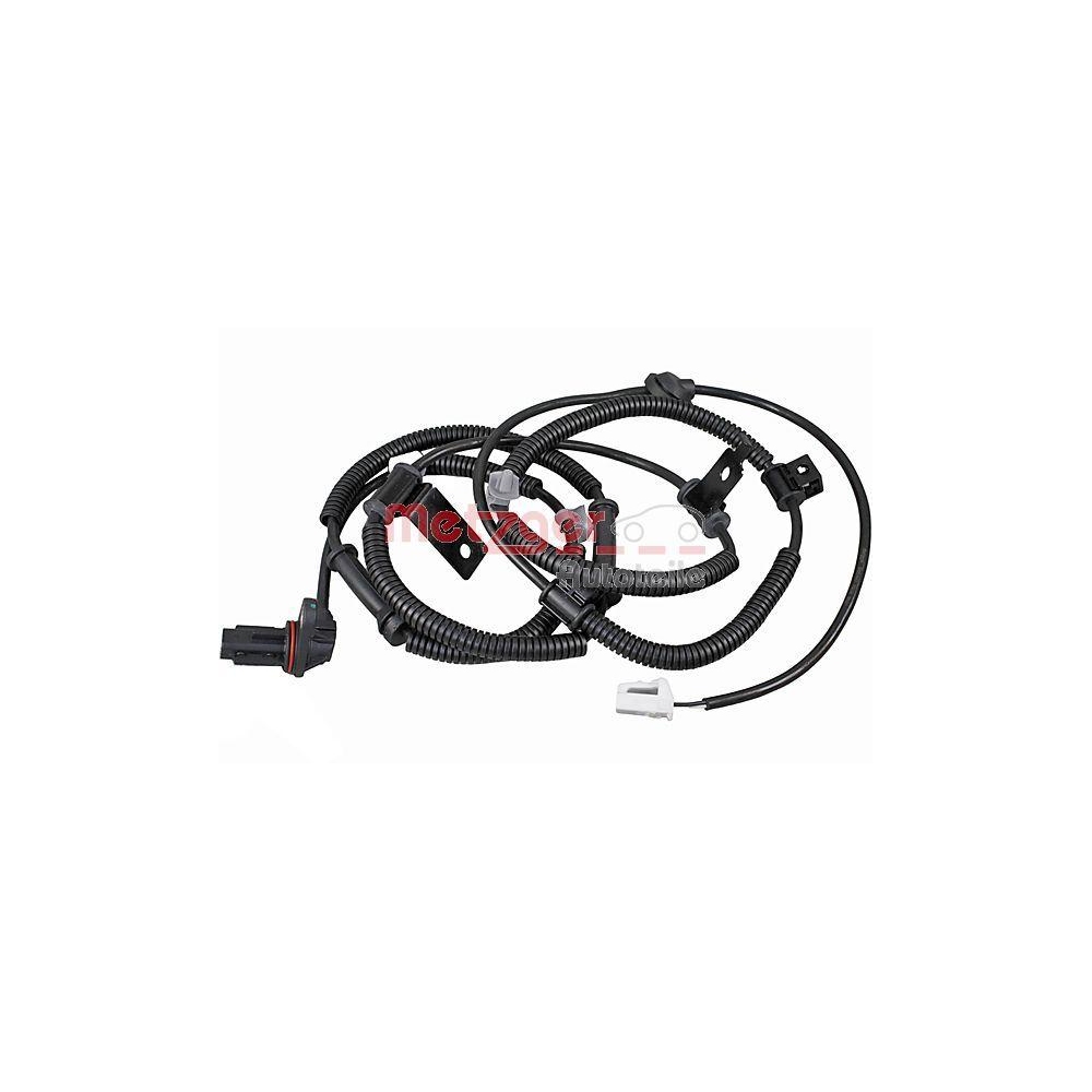 Sensor, Raddrehzahl METZGER 09001447 f&uuml;r KIA, Hinterachse rechts