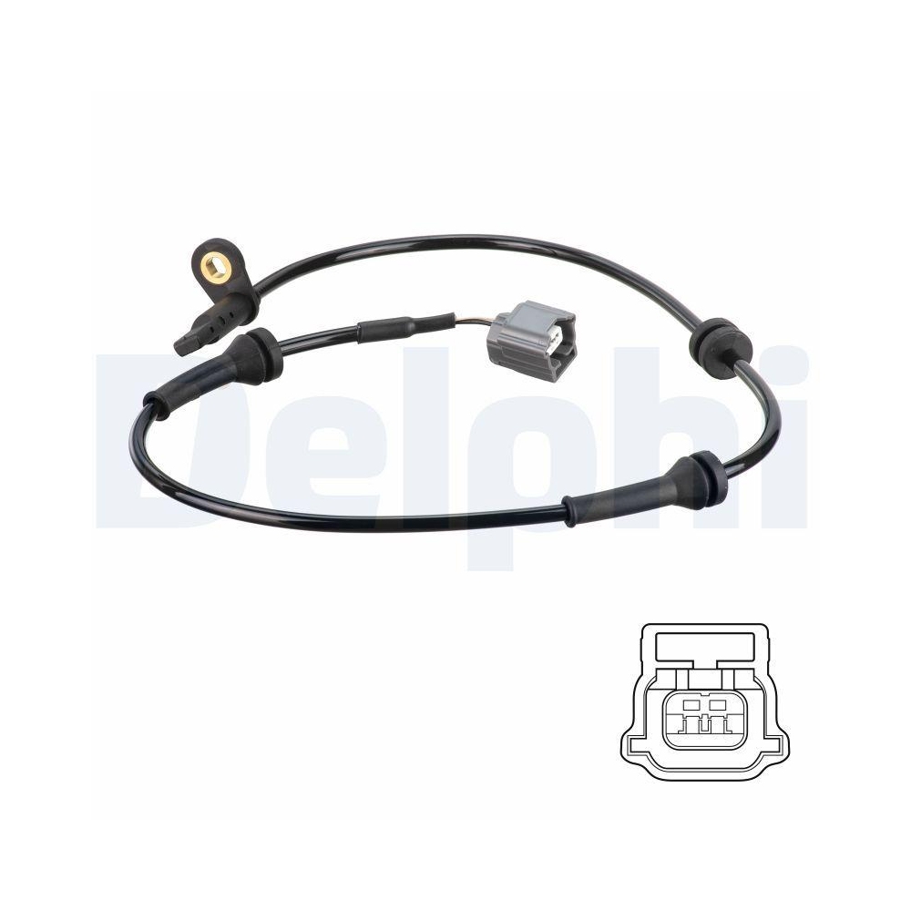 DELPHI SS20802 Sensor, Raddrehzahl f&uuml;r NISSAN RENAULT, Vorderachse