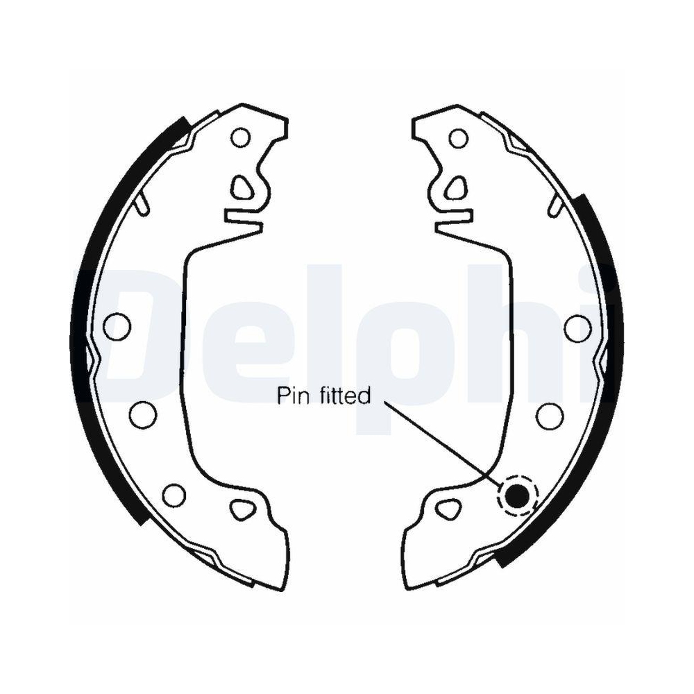DELPHI LS1142 Bremsbackensatz f&uuml;r CITRO&Euml;N PEUGEOT RENAULT ROVER TALBOT DACIA ARO