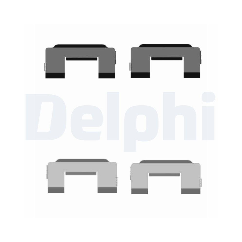DELPHI LX0517 Zubeh&ouml;rsatz, Scheibenbremsbelag f&uuml;r, Vorderachse