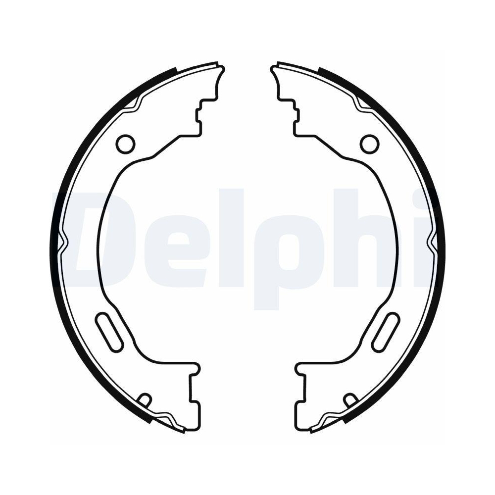 Bremsbackensatz, Feststellbremse DELPHI LS2077 für CHRYSLER LANCIA, Hinterachse