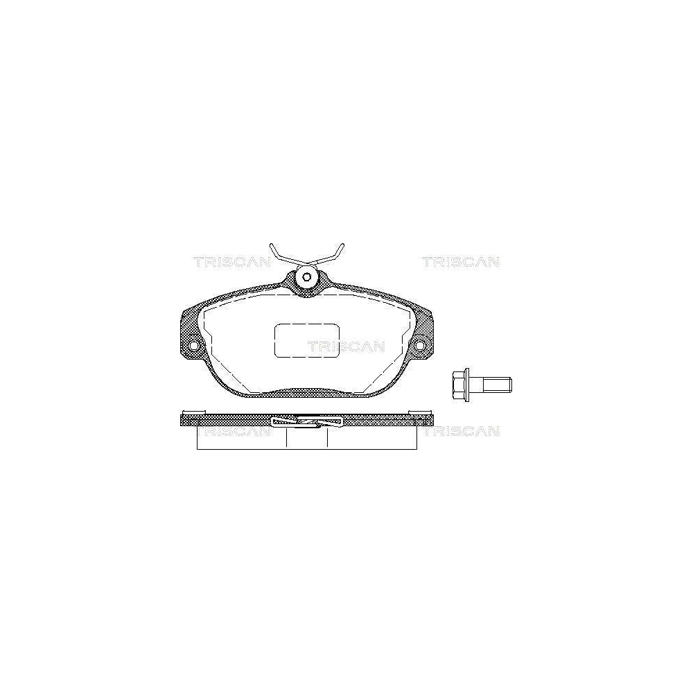 Bremsbelagsatz, Scheibenbremse TRISCAN 8110 27002 f&uuml;r VOLVO, Vorderachse