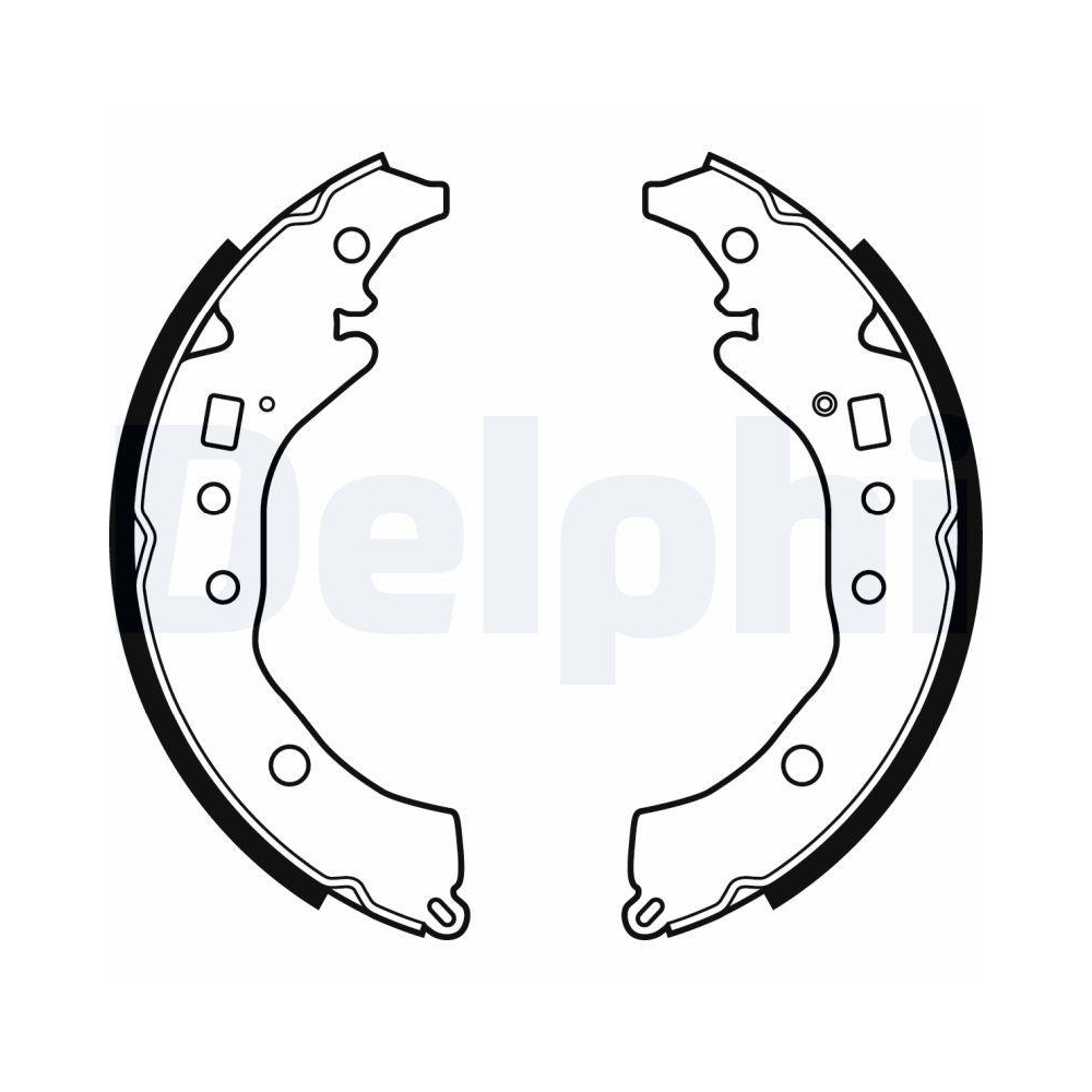 DELPHI LS2079 Bremsbackensatz f&uuml;r SUBARU TOYOTA, Hinterachse, Vorderachse